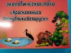 Экологическое лото "Красная книга Республики Беларуси"